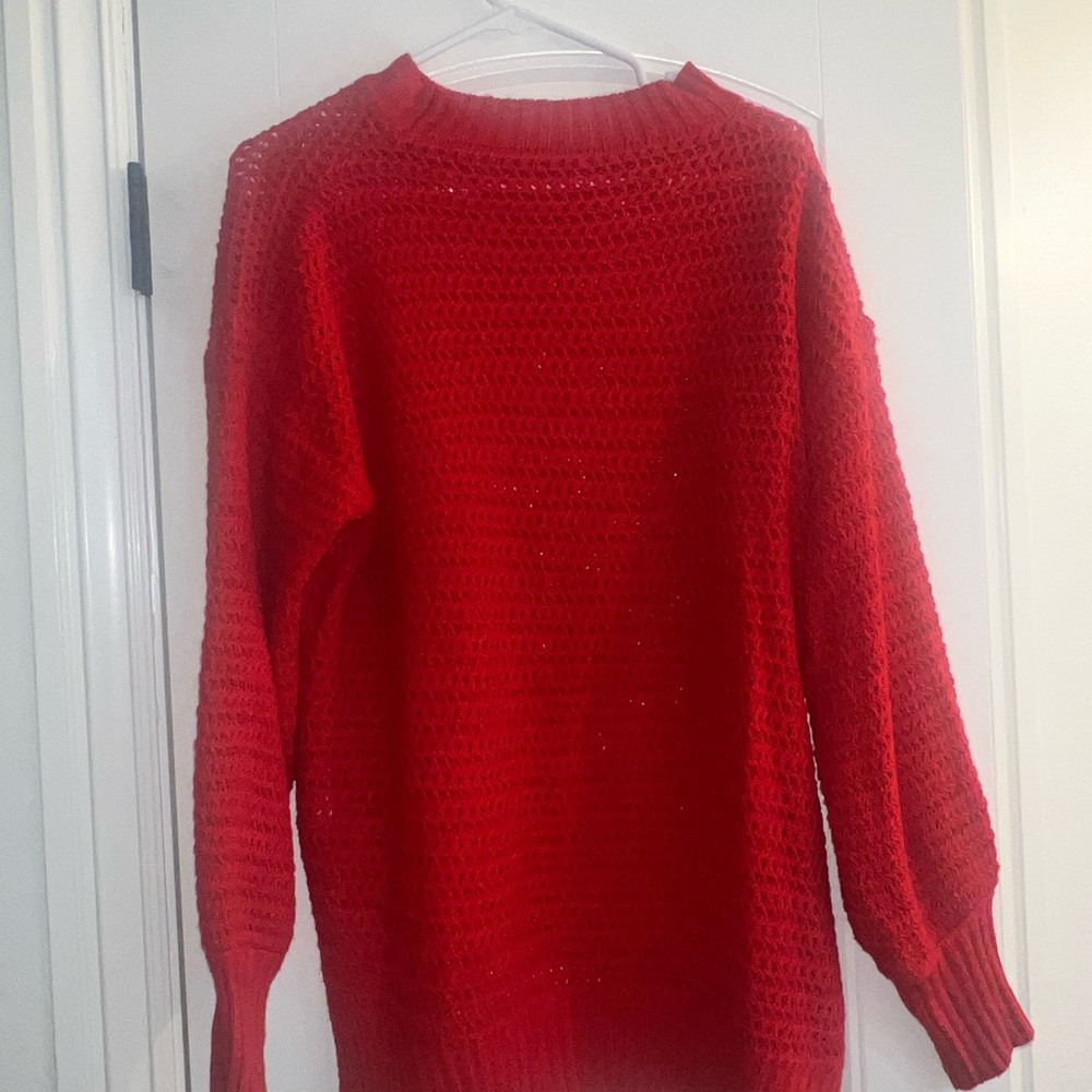 Cozy Red Knit Sweater